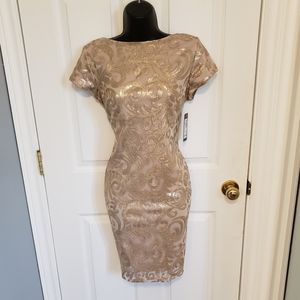NWT GOLD SEQUIN DRESS